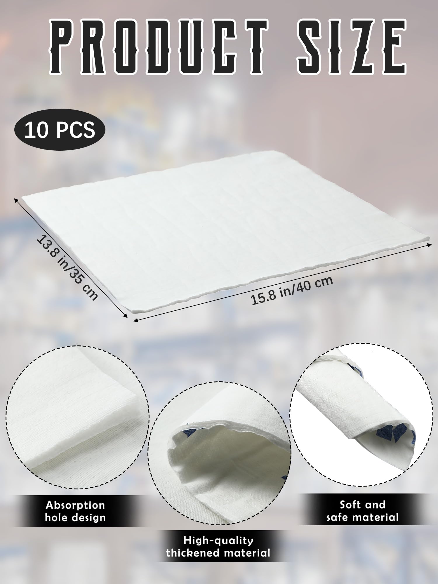 Domensi 10 Pcs Water Absorbent Mats 14" x 16" Wringable Reusable — Amazon image 2