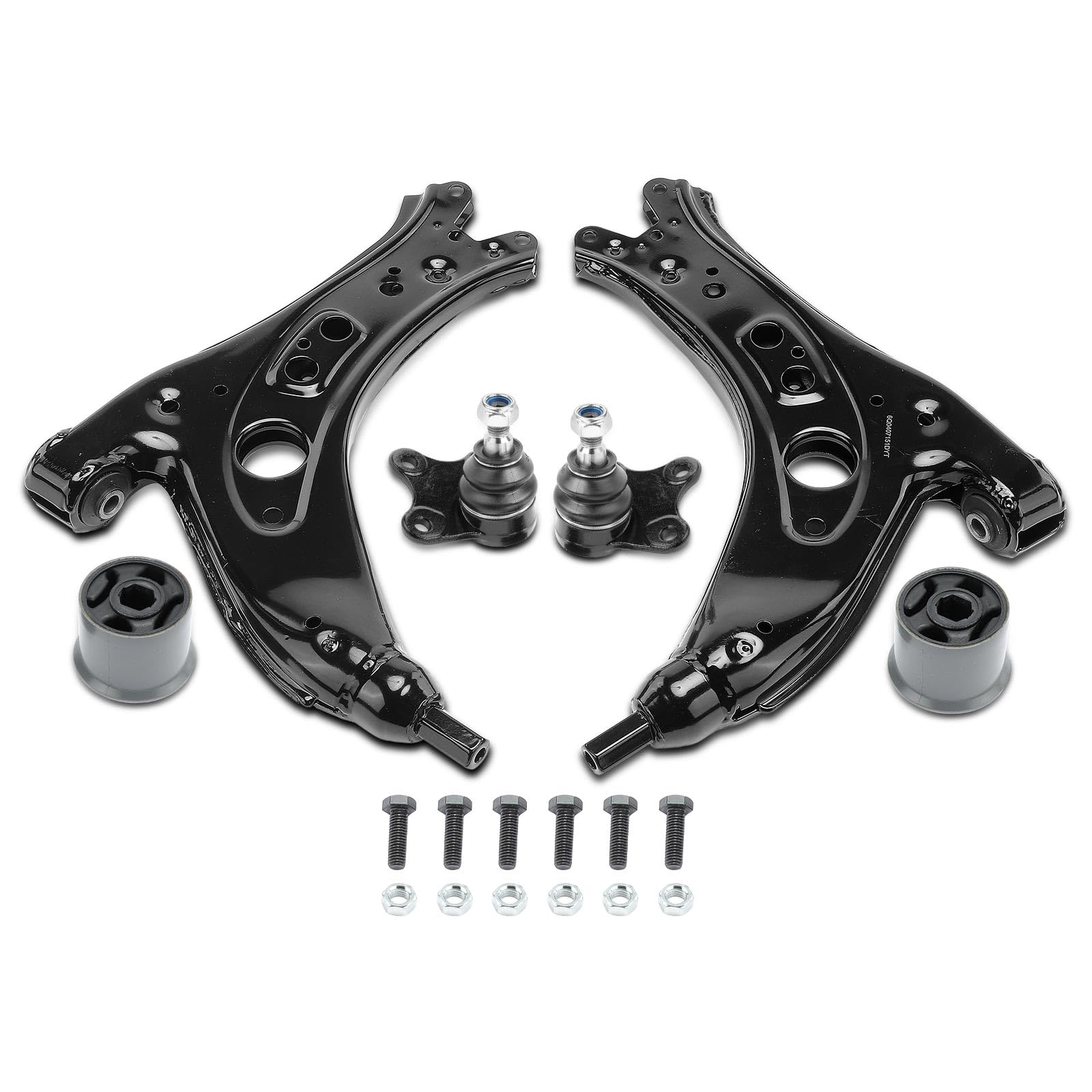 Frankberg Zestaw wahaczy przedniej osi 6Q0407151D | Kompatybilny z Polo 9A 9N, R.o.o.m.s.t.e.r 5J7, Fabia I Praktik 6Y5, Polo sedan 9A2 9A4 9A6 9N2, Fabia I 6Y2