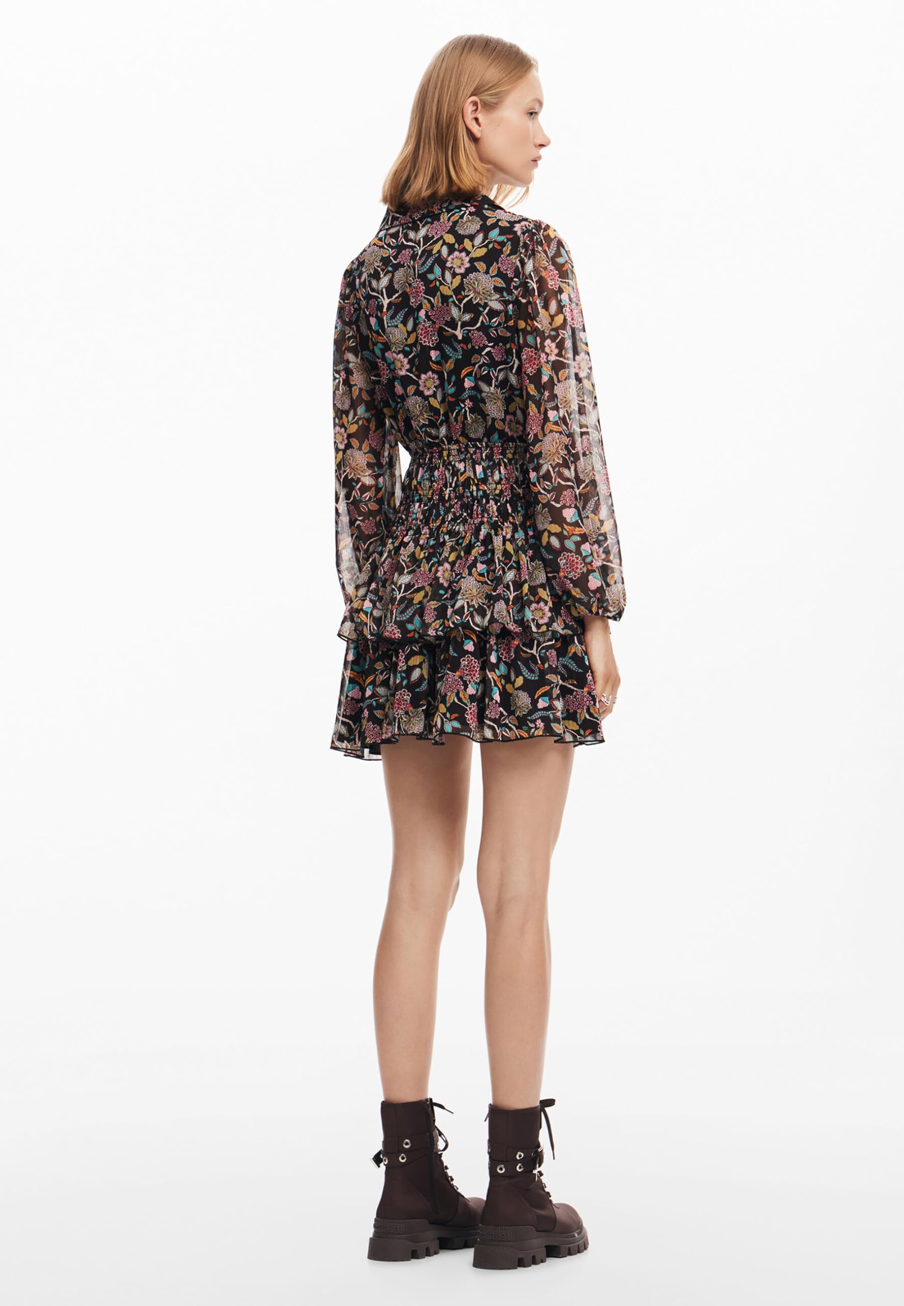 Desigual Robe Tissée À Manches Longues pour Femme Robe Femme