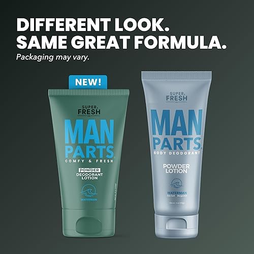 Miniatura 6 de Super Fresh Man Parts - Desodorante de bolas para hombres, desodorante 2 en 1 y loción en polvo que desodoriza y detiene las piezas pegajosas,