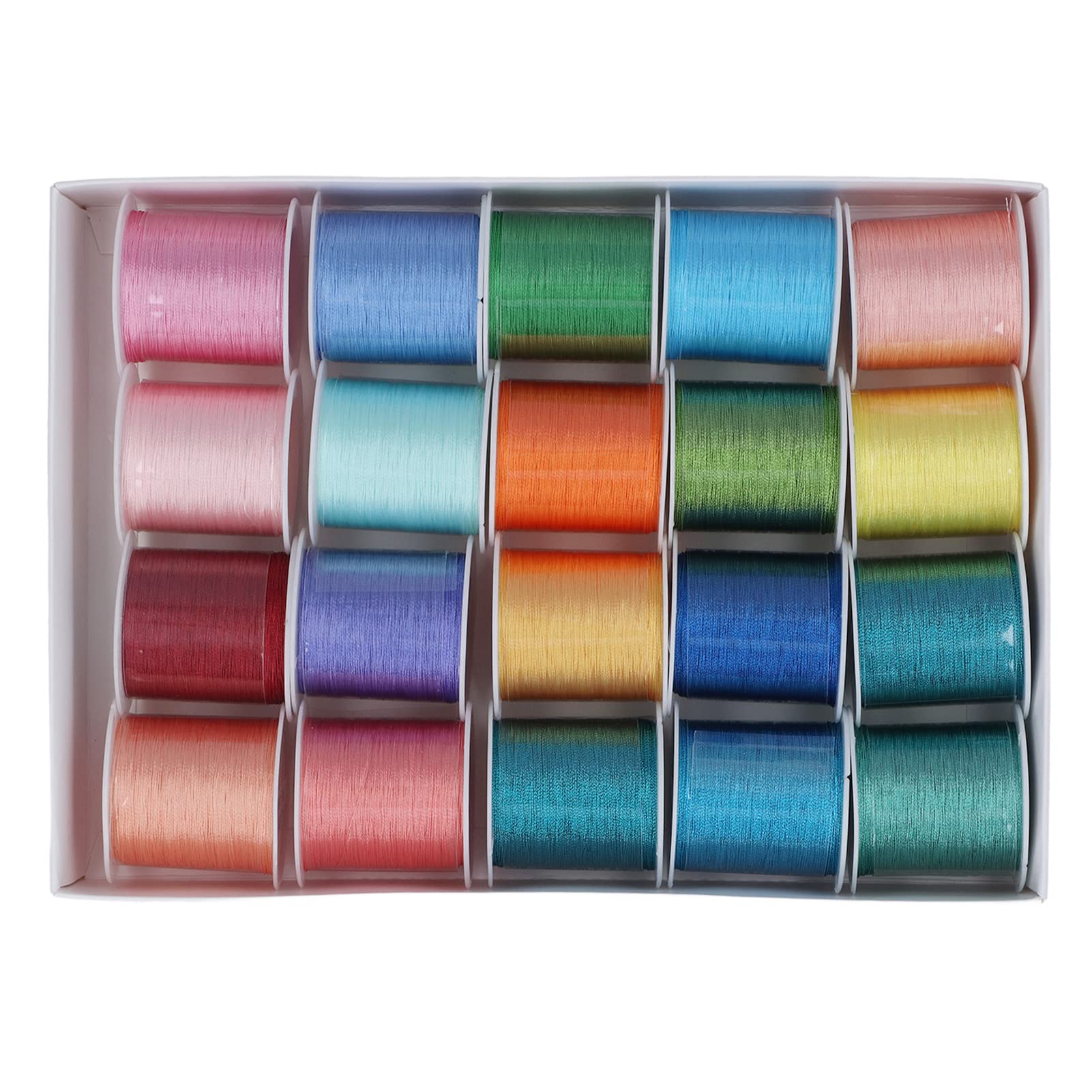 20 Unidades de cordón para Pulseras, 328 pies cortables, 0,2 mm, cordón de poliéster de 3 Hilos para ensartar Cuentas, cordón elástico para fabricación de Joyas con Cuentas de