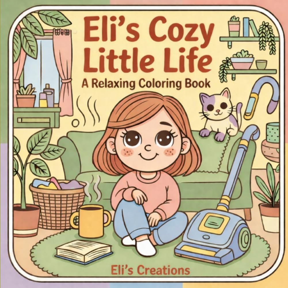 Eli’s Cozy Little Life: A Relaxing Coloring Book