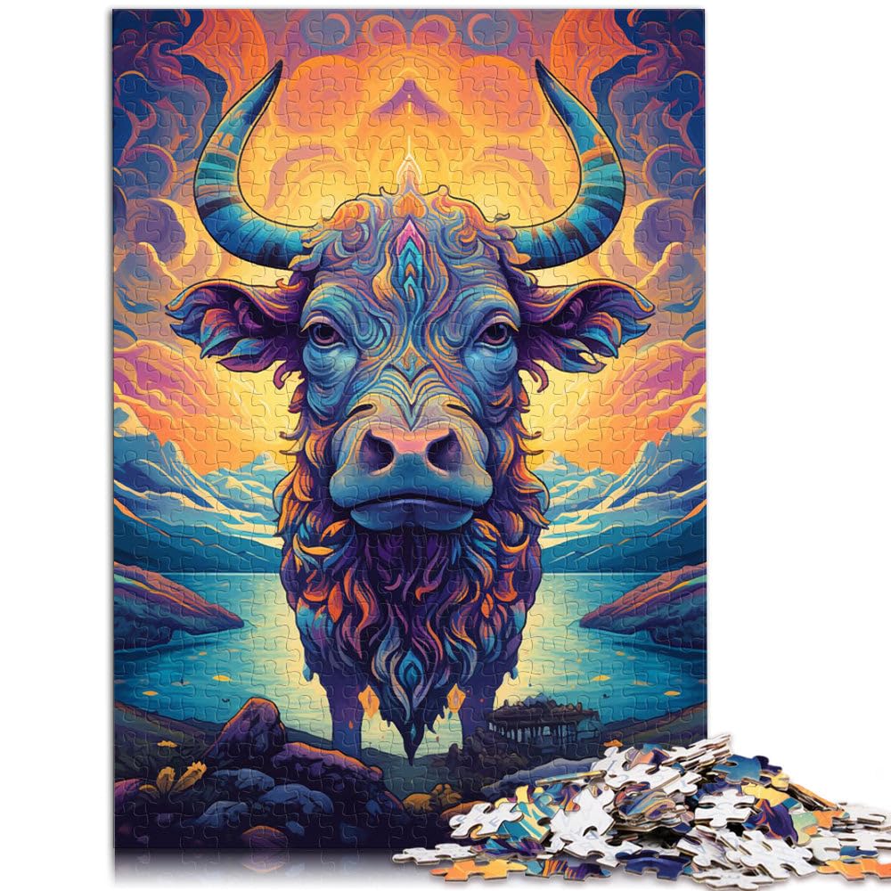 1000 Piece Adult Puzzles Cow On The Mountain Nature Educational Game Challenge Toy 26x38cm Unique Birthday and Gifts for ages 14+ โ image 1