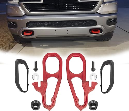 Fafern Ganchos de remolque delanteros resistentes para Dodge Ram 1500 DT 2019-2023 (motor de 3.6L 5.7L), repuesto OE 82215268AB 68272944AB