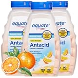 Antacid Tablets Sugar Free Extra Strength, Orange Creme, Calcium Carbonate 750 mg, 90 Count Each (Pack of 3)