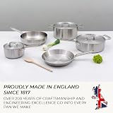 Samuel Groves 26cm Stainless Steel Frying Pan - Tri-Ply Fully Clad, PFAS-Free, Induction, Gas & Oven Safe - Professional Uncoated Skillet - Made in UK Since 1817 - Britain's Oldest Cookware Brand - 4