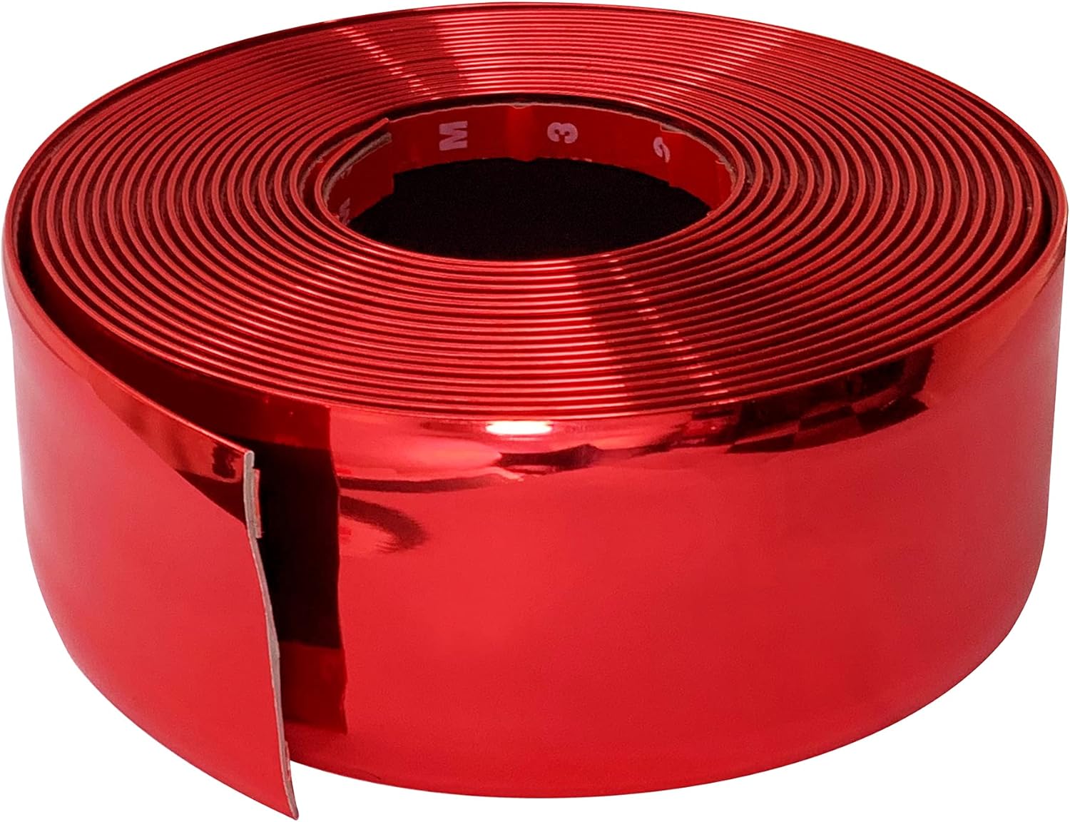 16Ft Chrome Red Car Motor Bike Self-Adhesive Exterior and Interior Molding Trim Universal Dashboard Bumper Window Door Body Side Decorative Strip Scratch-Proof (Width: 2-3/4 inch (70mm))