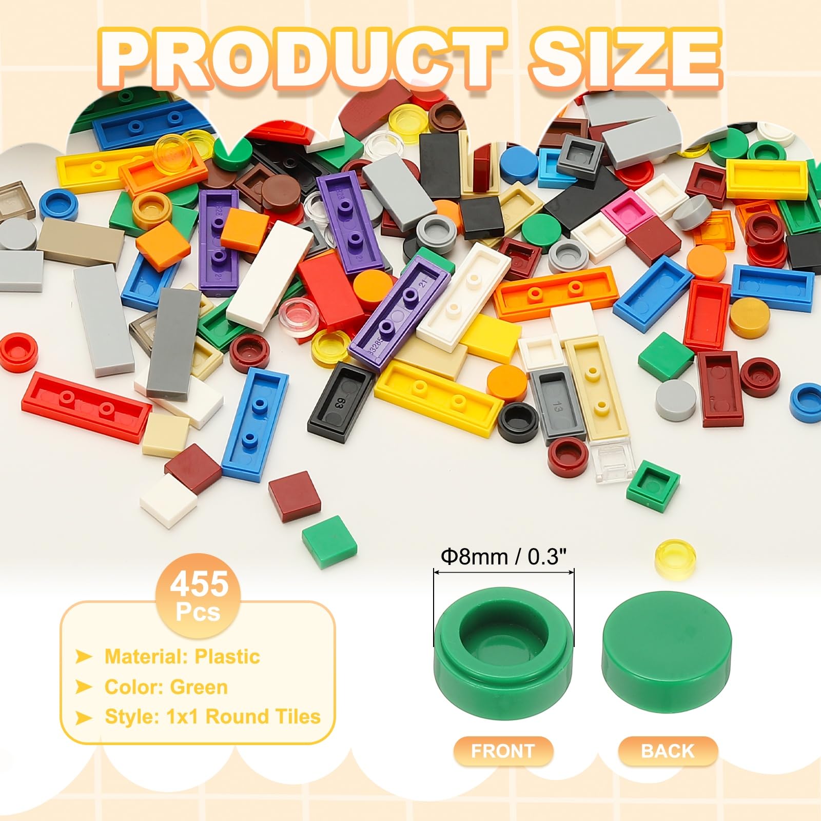 PATIKIL 455 Pcs Flat Blocks Bulk - Image 2
