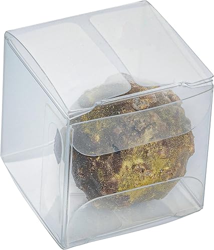 Sweet Vision - Cajas de regalo de boda de 1.5in, 100 cubos transparentes para caramelos, para bodas, baby shower y fiestas de cumpleaños, paquetes o