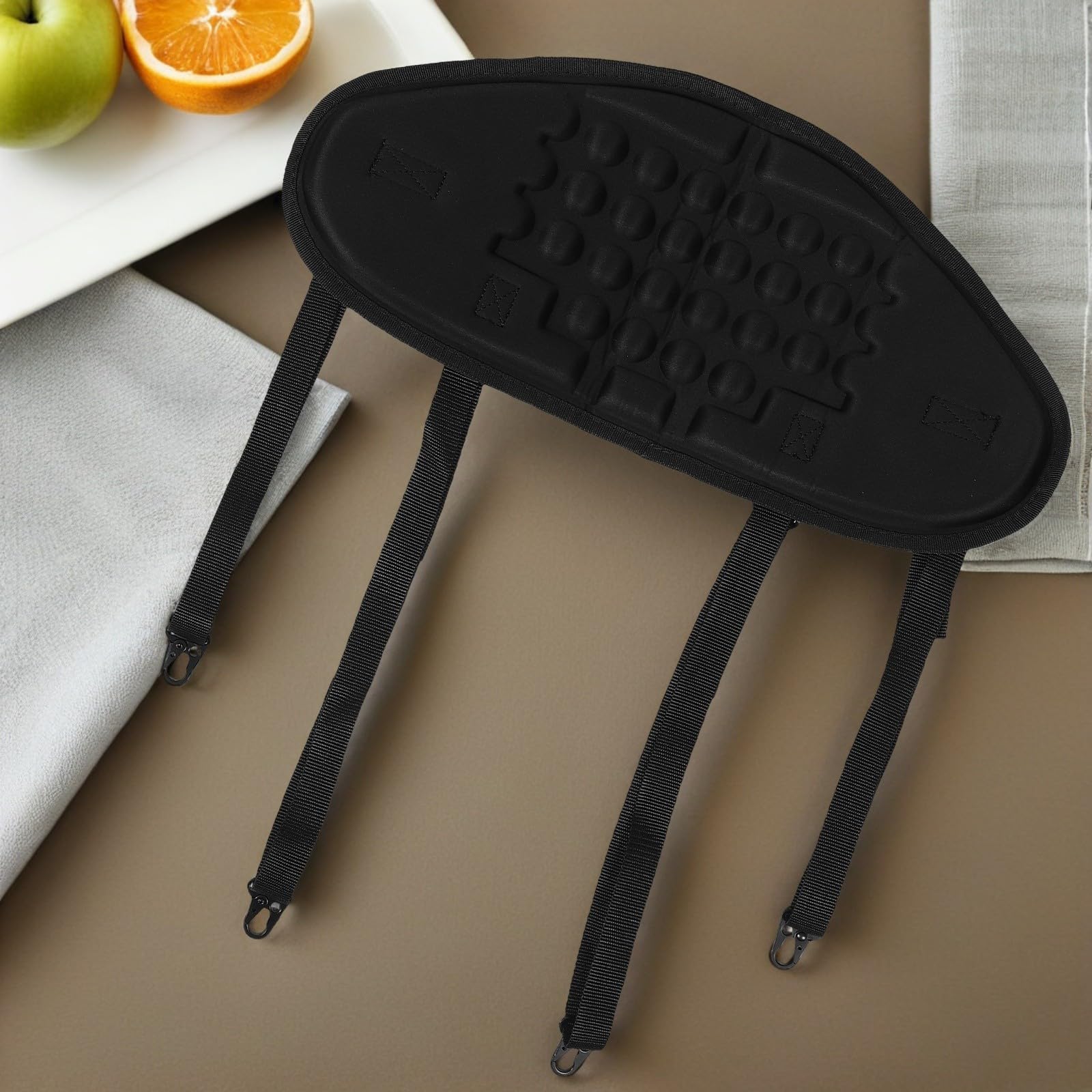 Respaldo Ajustable Oval para Kayak y Canoa Hebillas de Nylon y Diseño Ergonómico, Cojín Acolchado para Uso en Playa y Agua Dulce