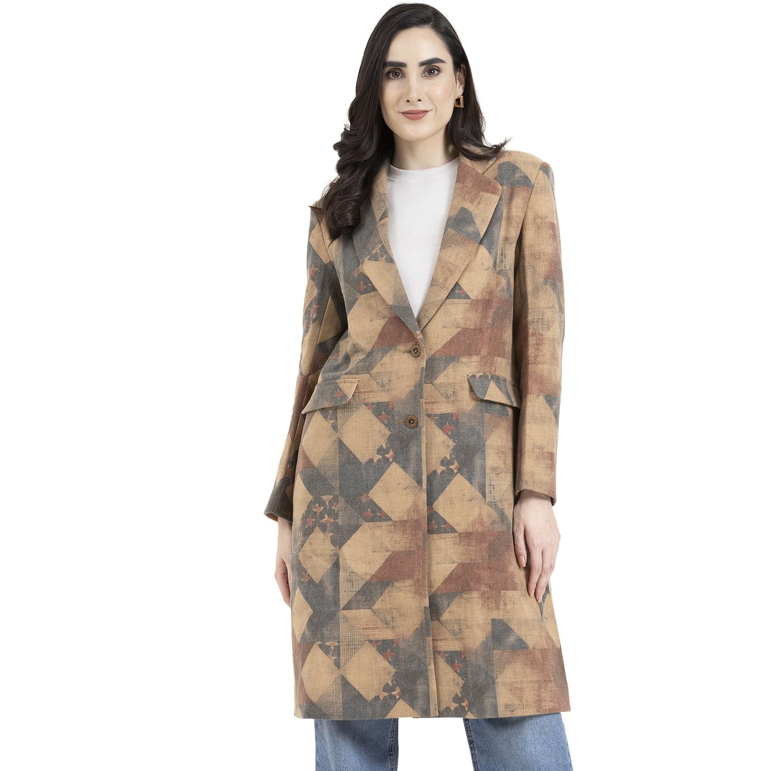 owncraft women's Printed wool coat-picture-45