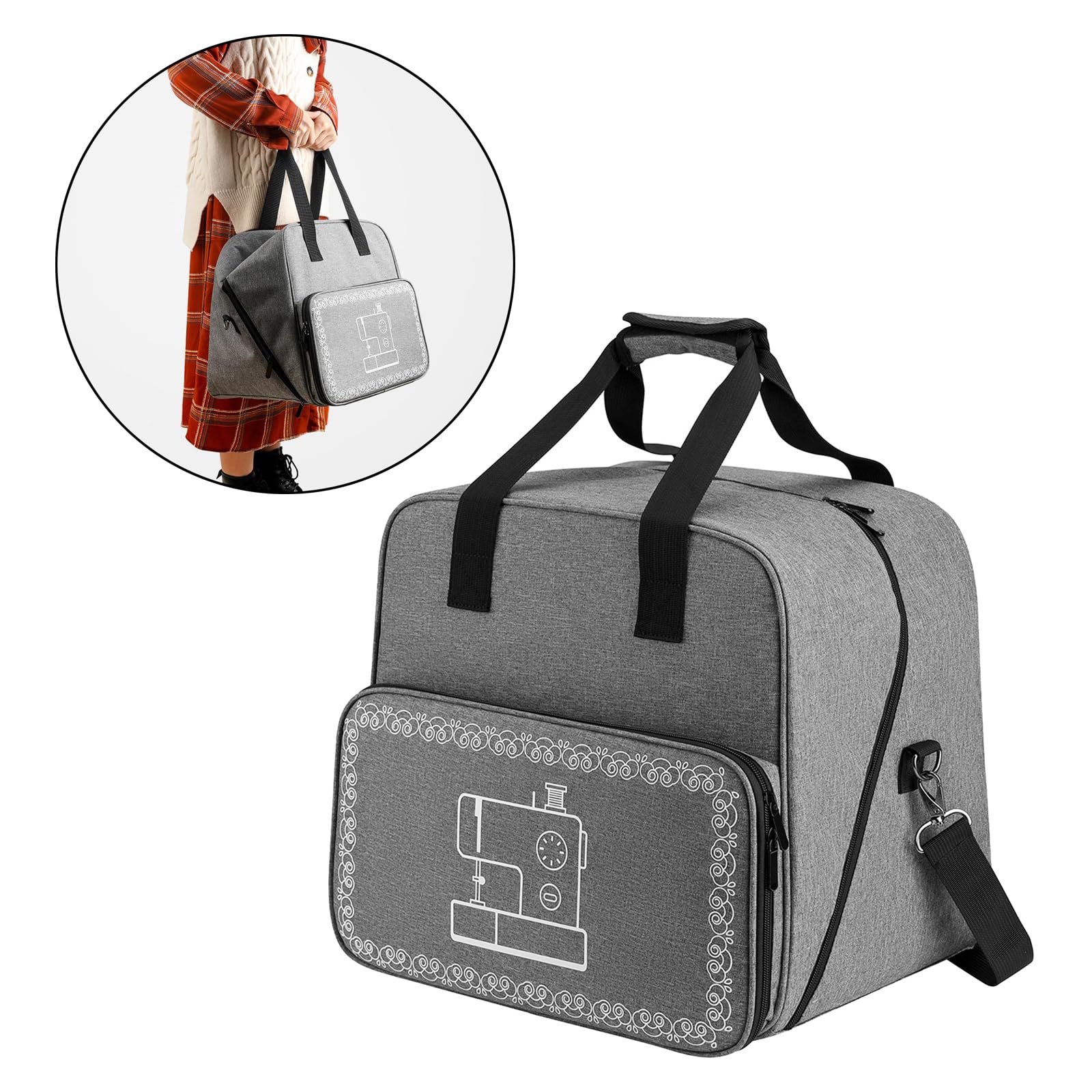 Bolsa de Mano Universal for máquina Coser overlock, Estuche Viaje portátil for Almacenamiento