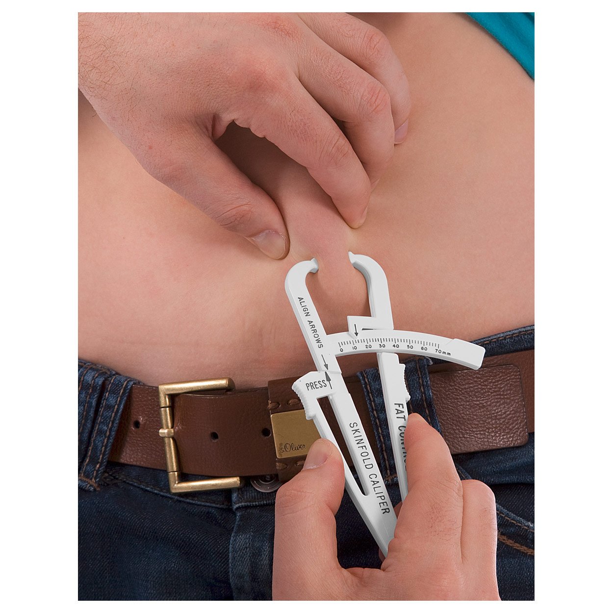Sport-Tec Caliper mit Benutzerhandbuch, Kaliper, Körperfett, Fettzange, Hautfaltendickenmesser