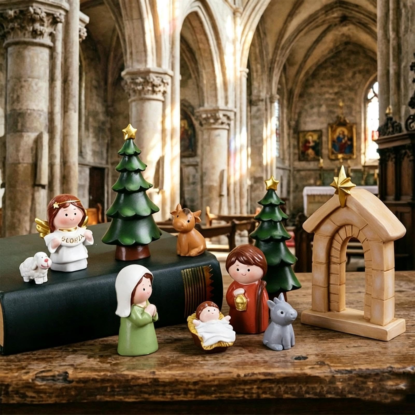 Presepe Set di statuette religiose di Natale