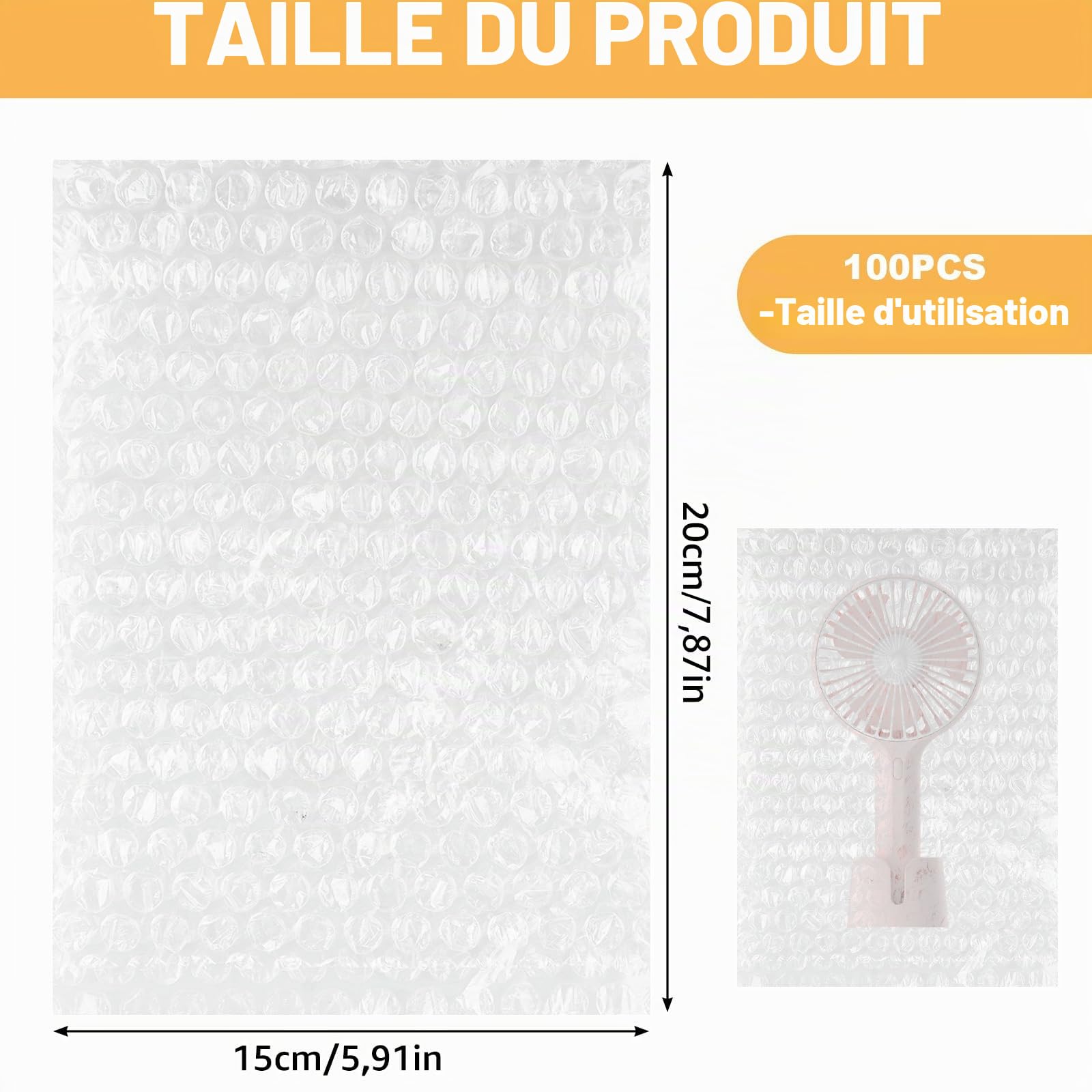 Lot de 200 Pochettes à Bulles 15x20cm, Sacs de Protection Antichoc en Plastique à Bulles pour Expédition, Enveloppes à Bulles pour Objets Fragiles, Emballage, Transparent