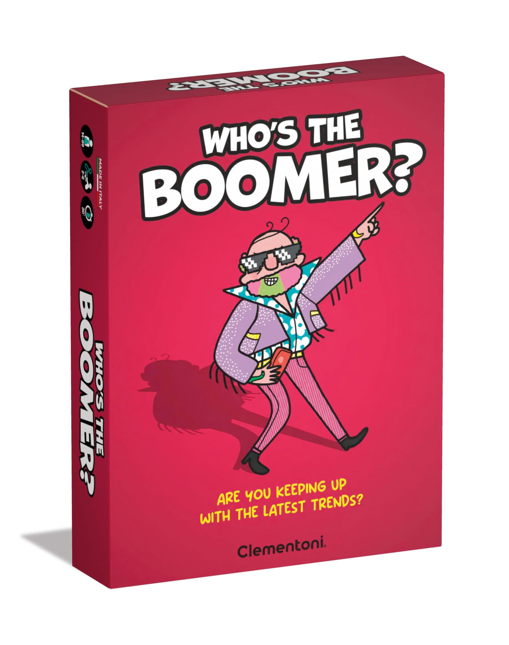 Clementoni Who's The Boomer, A Fun Board Game, Made In Italy, Multicoloured - 75108
