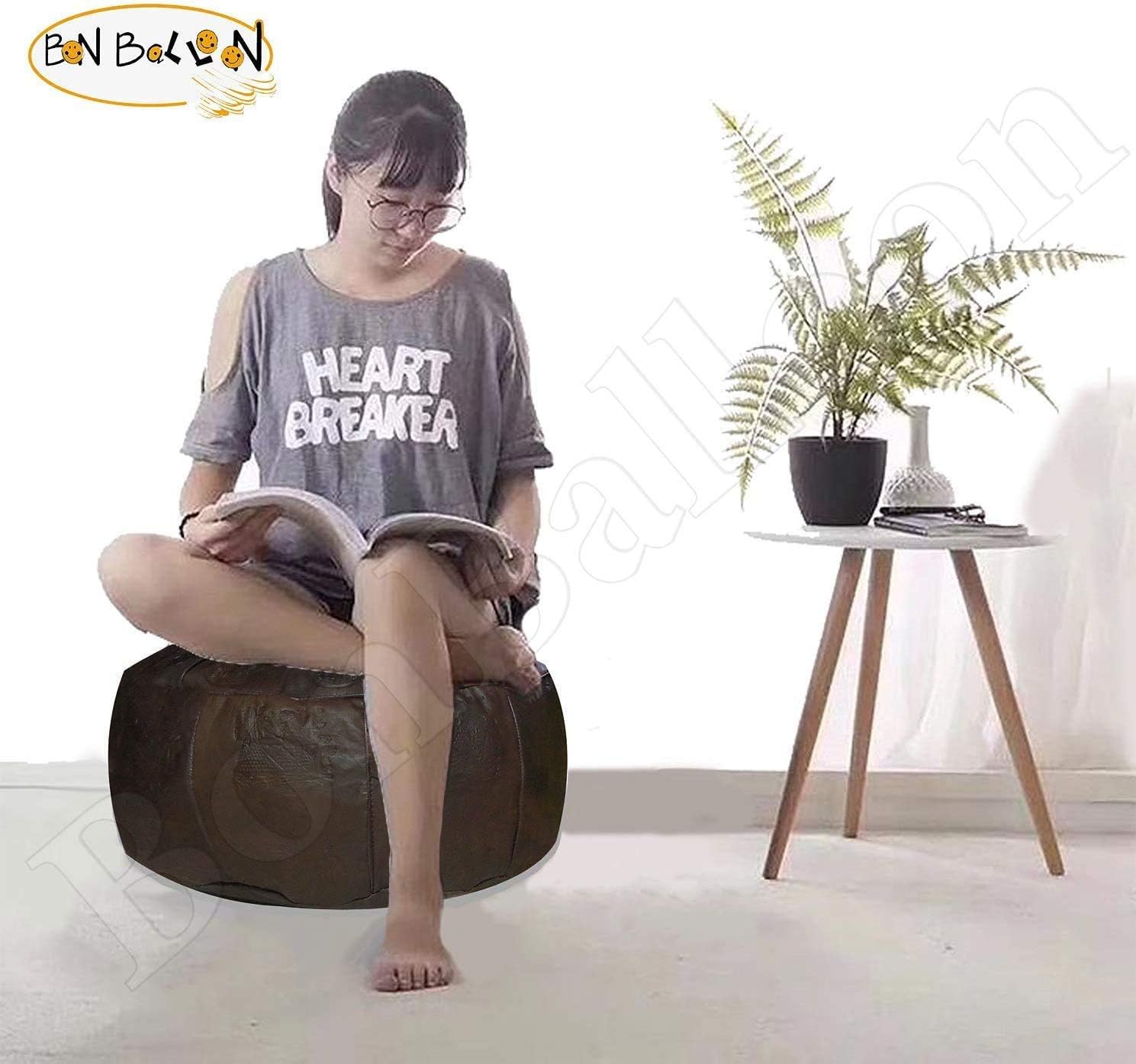 Authentic Ottoman Pouf Pouffe Poufs Footstool Egyptian Moroccan Morocan Handmade Genuine Leather Unstuffed Living Room Decor Floor Cushion Foot Stool Arabian Arabic Style Otoman Ottomans Turkish Poof