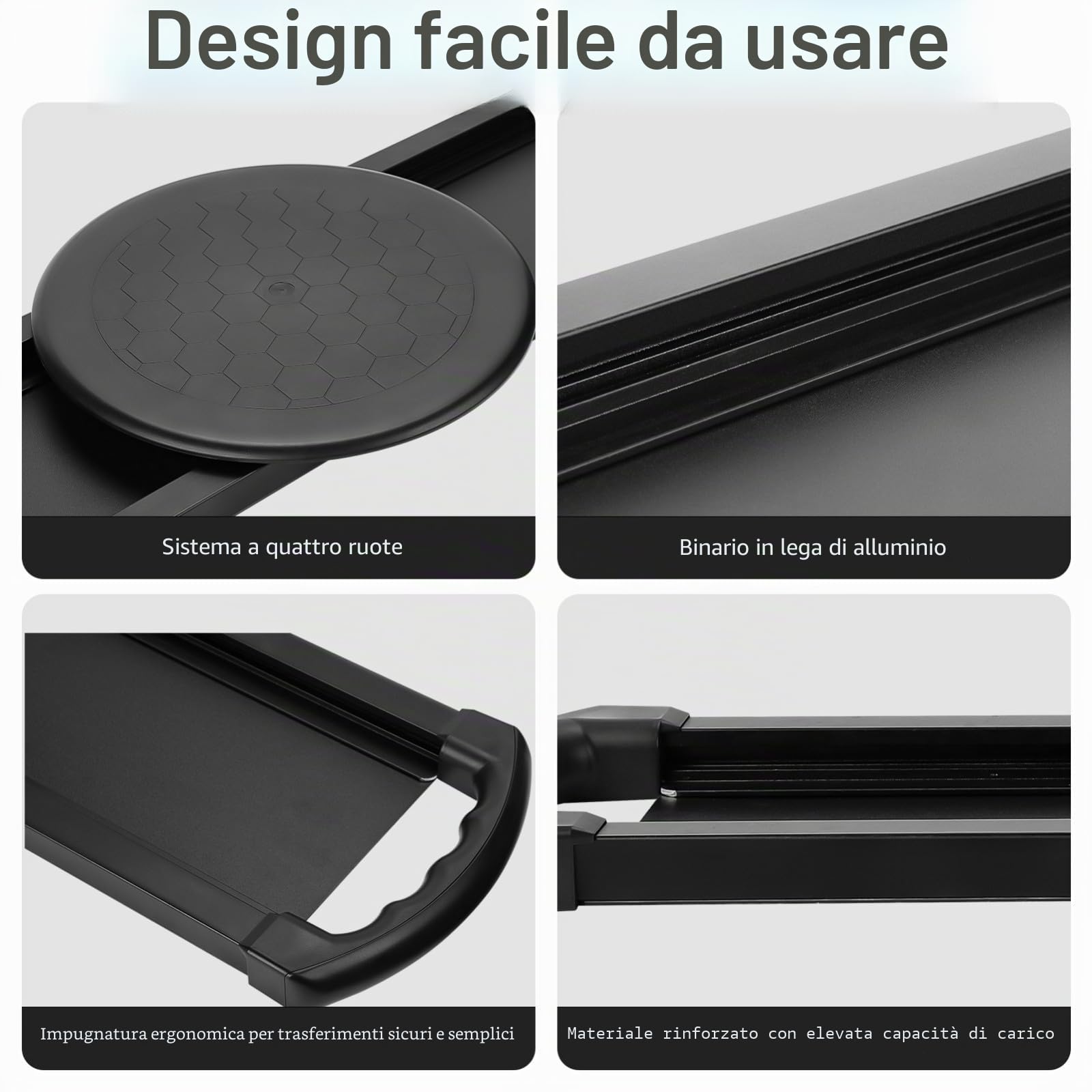EASACE Slide Transfer Board,Trasferimento portatile, capacità di peso 150 kg, spessore per pazienti anziani, assistenza per pazienti anziani, pazienti anziani, anziani e disabili