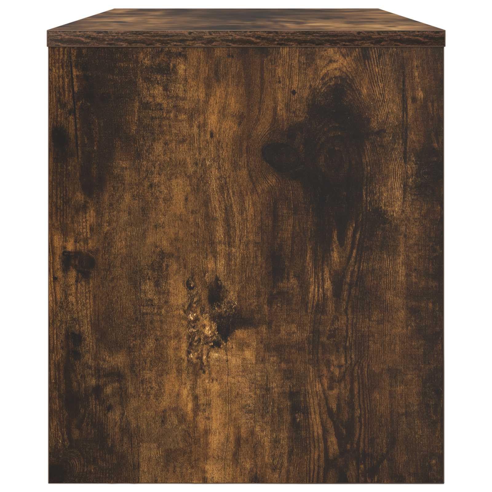 Szafka pod telewizor, dąb wędzony, 80 x 35 x 40 cm, materiał drewnopochodny, konsola medialna do salonu, sypialni, telewizor z płaskim ekranem