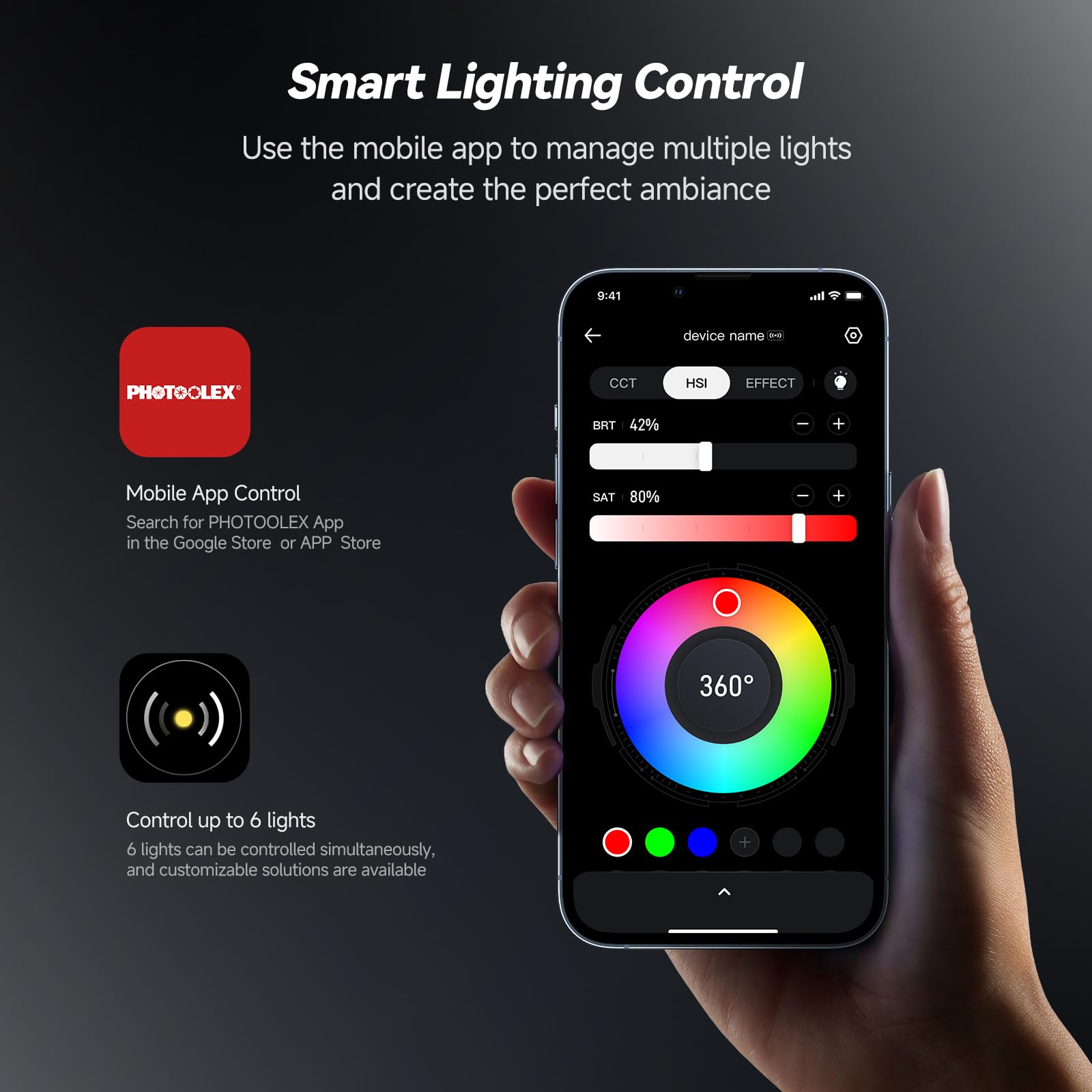 Photoolex Tofu RGB Taschen Mini LED Videoleuchte mit kompakter | CRI96+, Farbtemp 2500K–9900K, 2000mAh Akku, magnetisch & 1/4-Zoll-Schraube, 21 Lichteffekte für vlogging fotografie streaming