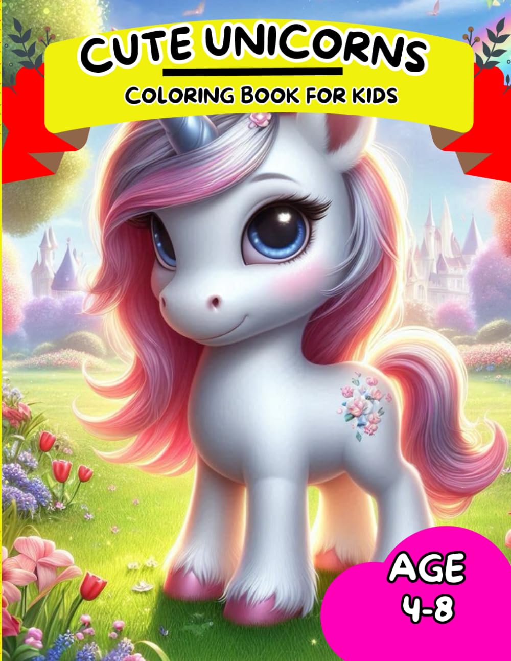 Cute Unicorns - Coloring Book for Kids