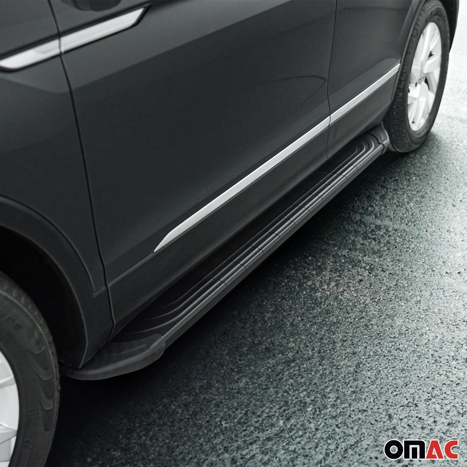 OMAC Marchepied latéral - Compatible avec Range Rover Vogue 2001-2012 - Supports en aluminium - Accessoire de décoration de voiture - Noir
