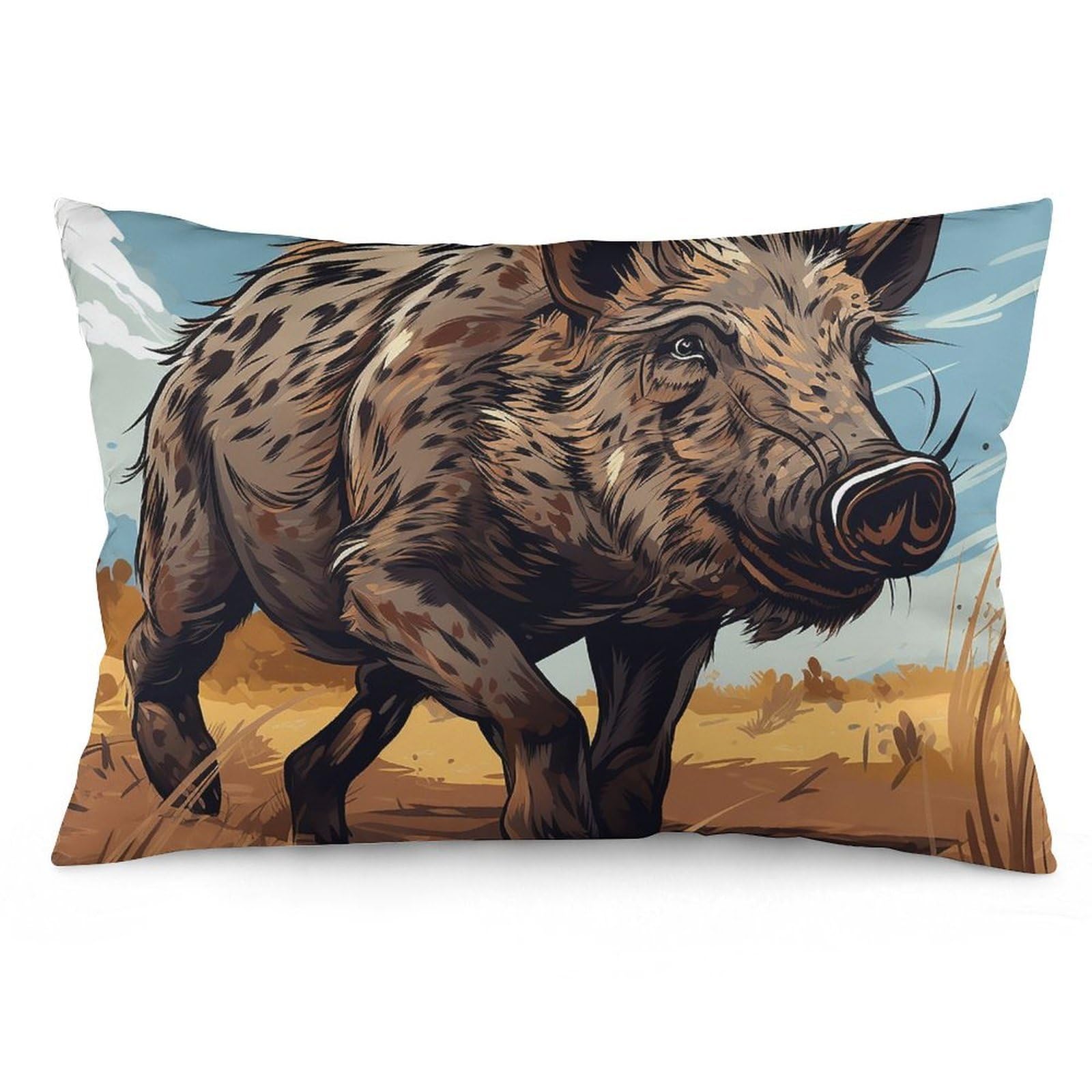 NTVOWPZO 2 Pack Decoration Throw Pillow Covers 16 "x24 Pillowcases Covers Cartoon Wild Boar Pillowcases Modern Farmhouse Home Decor Sofa Cushions Covers for Couch Bed Living Room
