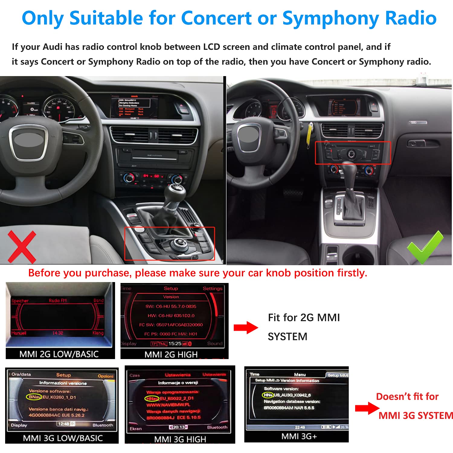 Road Top Wireless Carplay Android Auto Module Receiver Box for Audi S4