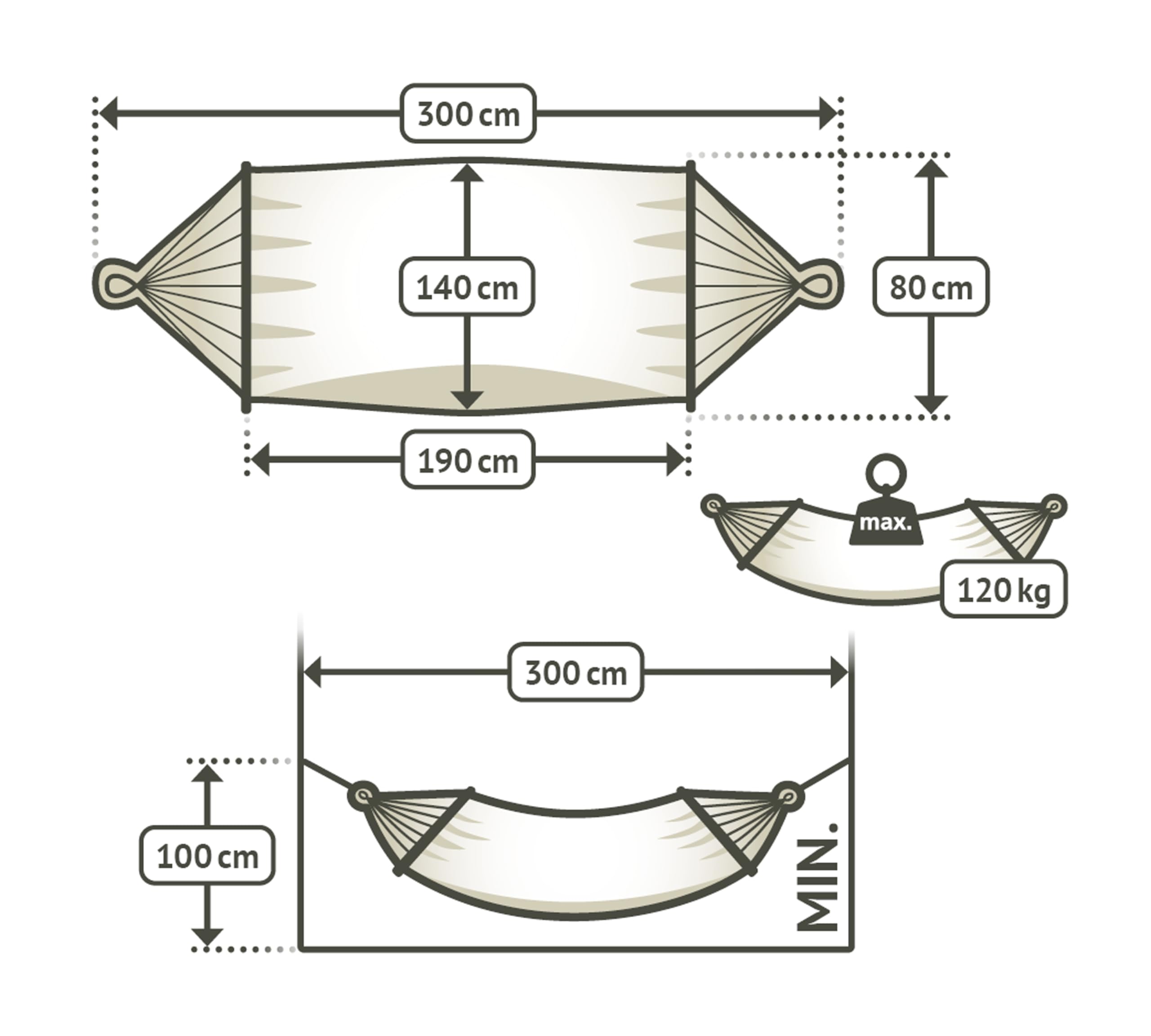 LA SIESTA® Alisio - Amaca semplice con barra e supporto in acciaio, supporto per amaca da esterno, per interni resistenti alle intemperie, amaca sospesa, tela per amaca su piedistallo in legno per 1
