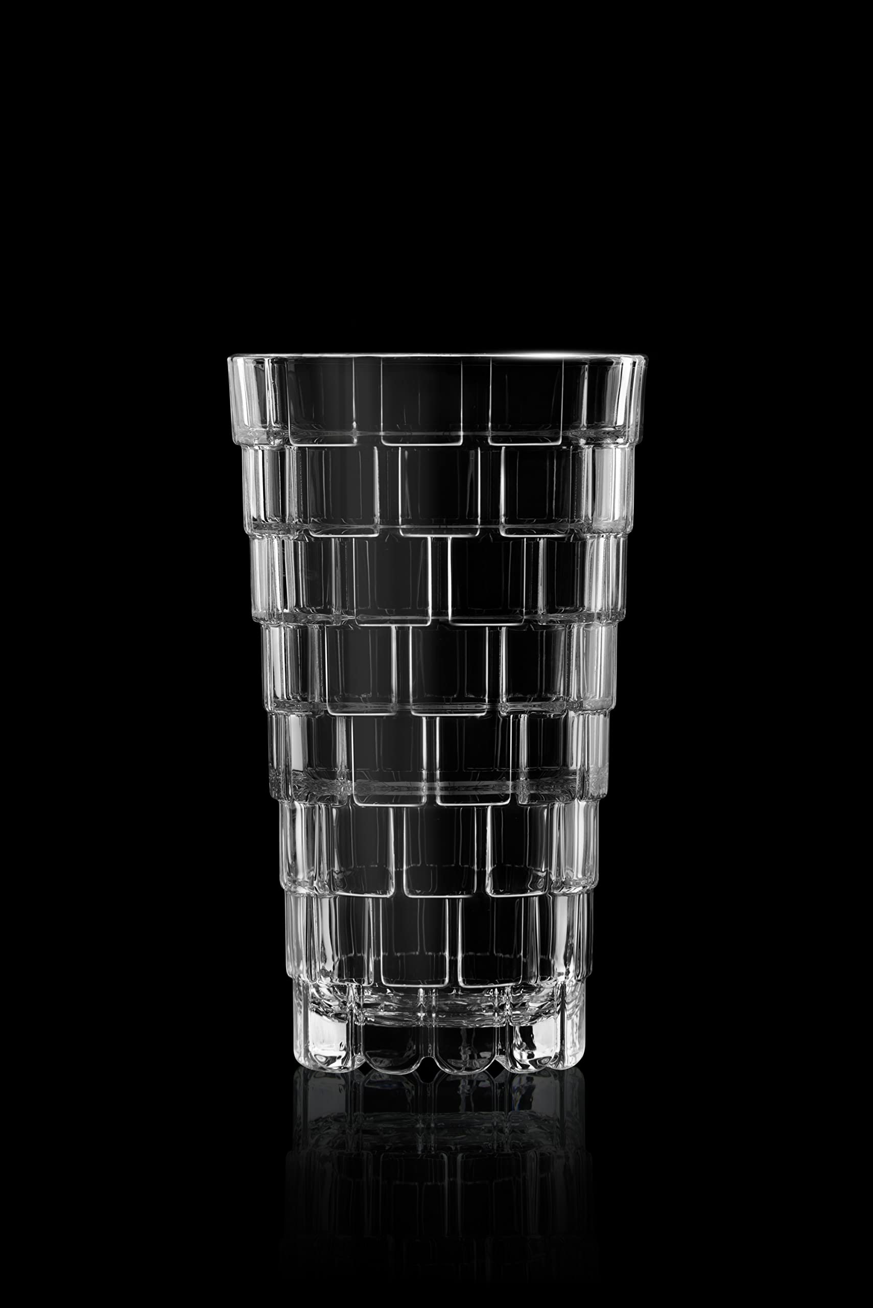 Barski Highball – Glasbecher – Set mit 6 – Hiball-Gläser – stapelbar – Kristallglas – Trinkgläser – für Wasser, Saft, Wein, Bier und Cocktails – 370 ml, hergestellt in Europa
