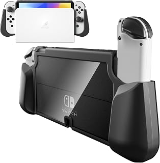 PZOZ Dockable Hülle für Nintendo Switch OLED, Schwarz