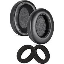 Aiivioll 2-in-1 WH-XB910N Replacement Ear Pads & Protective Earpad Covers for Sony WH-XB910N Headphones, Protein Leather Earmuffs with Silicone Earpad Covers Black