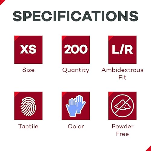 Miniatura 9 de Dealmed Guantes de examen médico  Guantes de nitrilo XL de 1800 unidades guantes desechables guantes sin látex que no irritan guantes médicos Morado