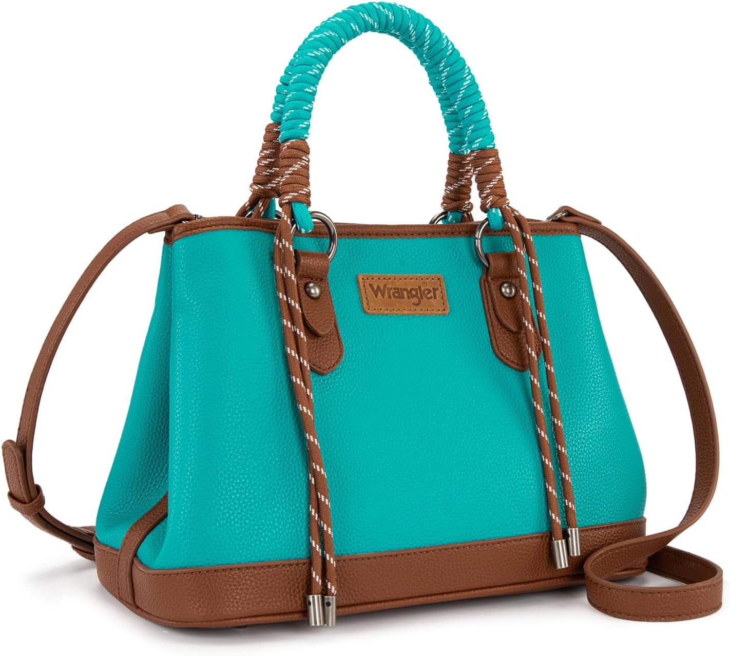Montana West Wrangler Tote Bags for Women Medium Satchel Purse with Designer Braided Rope Top Handle