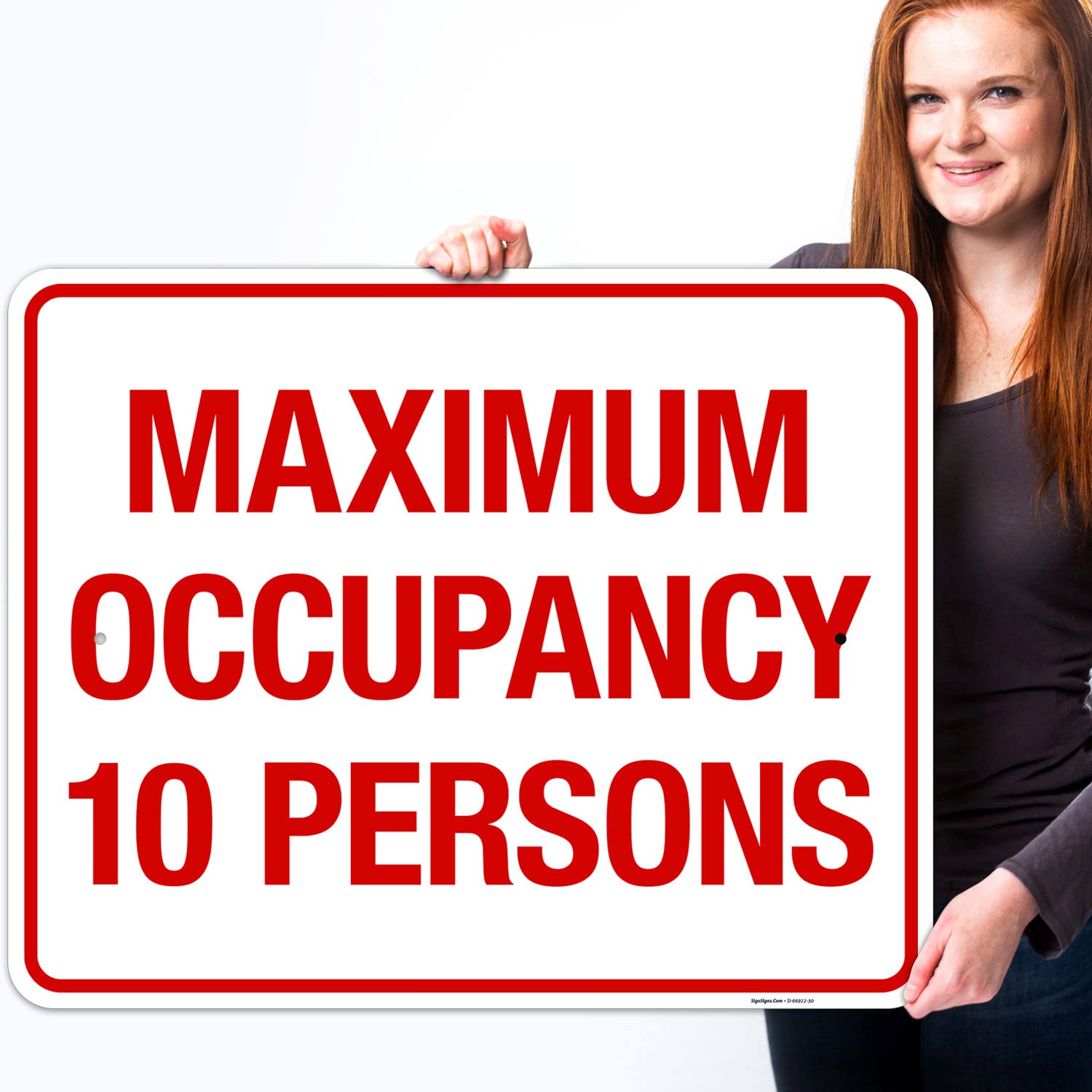 Sigo Signs USA Made Maximum Occupancy 9 Persons Sign - 24x30 Inch ...