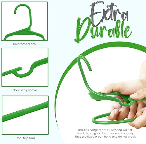 Vista 19 de Utopia Home Paquete de 40 perchas para niños, perchas de plástico de 11.5 pulgadas para armario, perchas para ropa y colgador infantil para armario