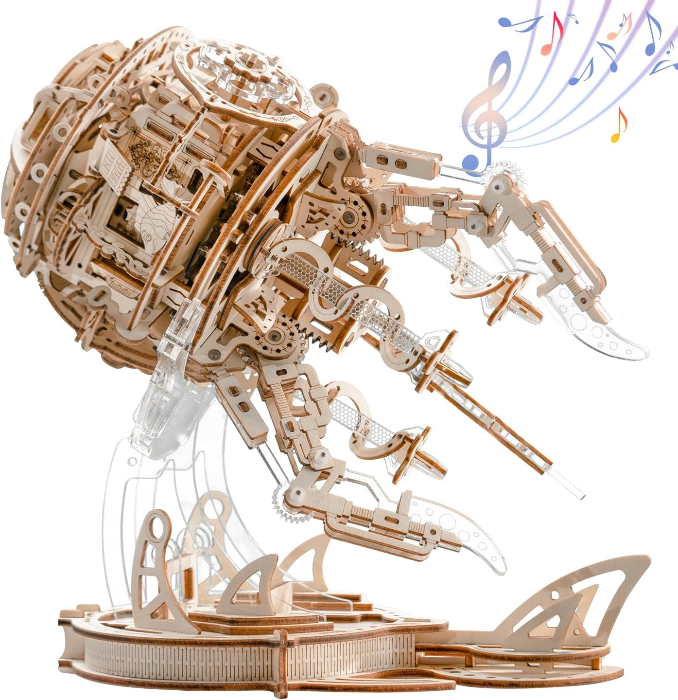 3D Wooden Puzzles for Adults, 3D Puzzle Model Aurora Jellyfish Toys Building Kits, DIY Wood Crafts Cool Toy Hobbies for Men Women, Creative Assembly Gifts