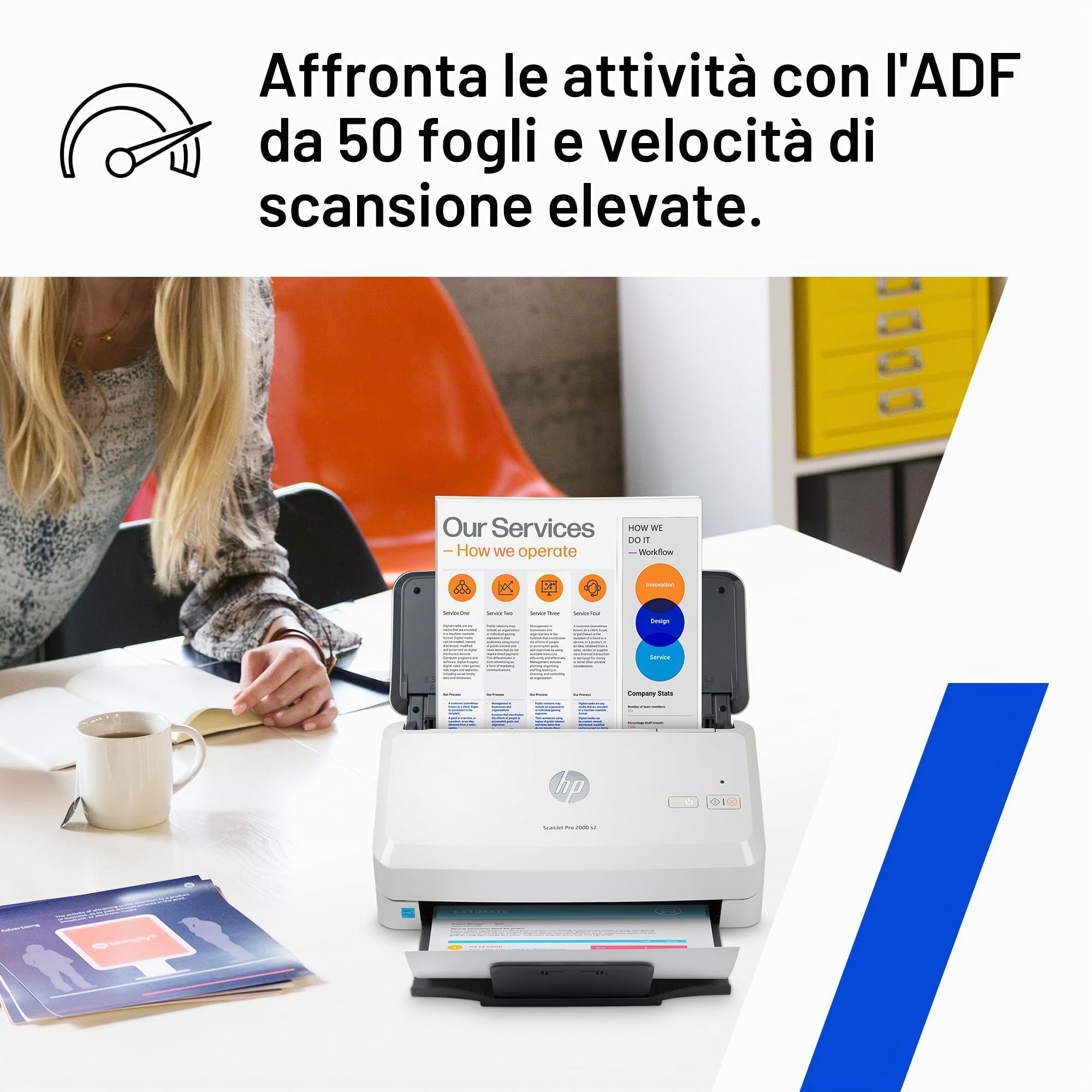 HP Scanjet Pro 2000 s2 Sheet-Feed - Scanner documenti - Dispositivo desktop - USB 3.0