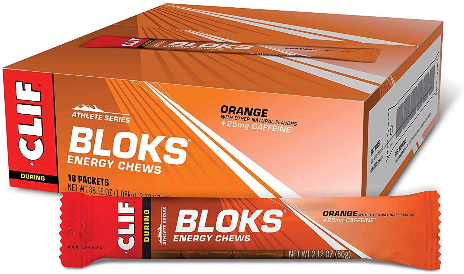 Clif Shot Bloks - Organic Orange - - 2.1 oz (Pack of 18)