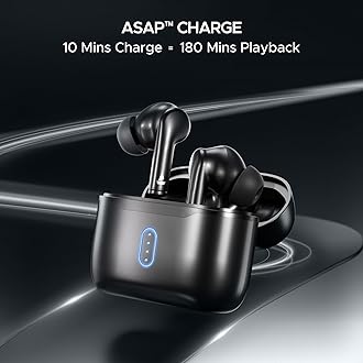 boAt Airdopes 141 Pro Buds, 13mm Drivers, Metallic Finish, 60HRS Battery, 4Mics ENx, Fast Charge, IPX5, v5.3 Bluetooth TWS in Ear Earbuds Wireless Earphones with mic (Obsidian Black)