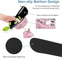 Vista 4 de iCasso - Alfombrilla de mouse, juego grande de alfombrillas de escritorio rosa, 4 en 1 XXL, alfombrilla de mouse + reposamuñecas para teclado +