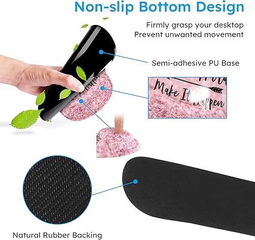 Miniatura 4 de iCasso - Alfombrilla de mouse, juego grande de alfombrillas de escritorio rosa, 4 en 1 XXL, alfombrilla de mouse + reposamuñecas para teclado +