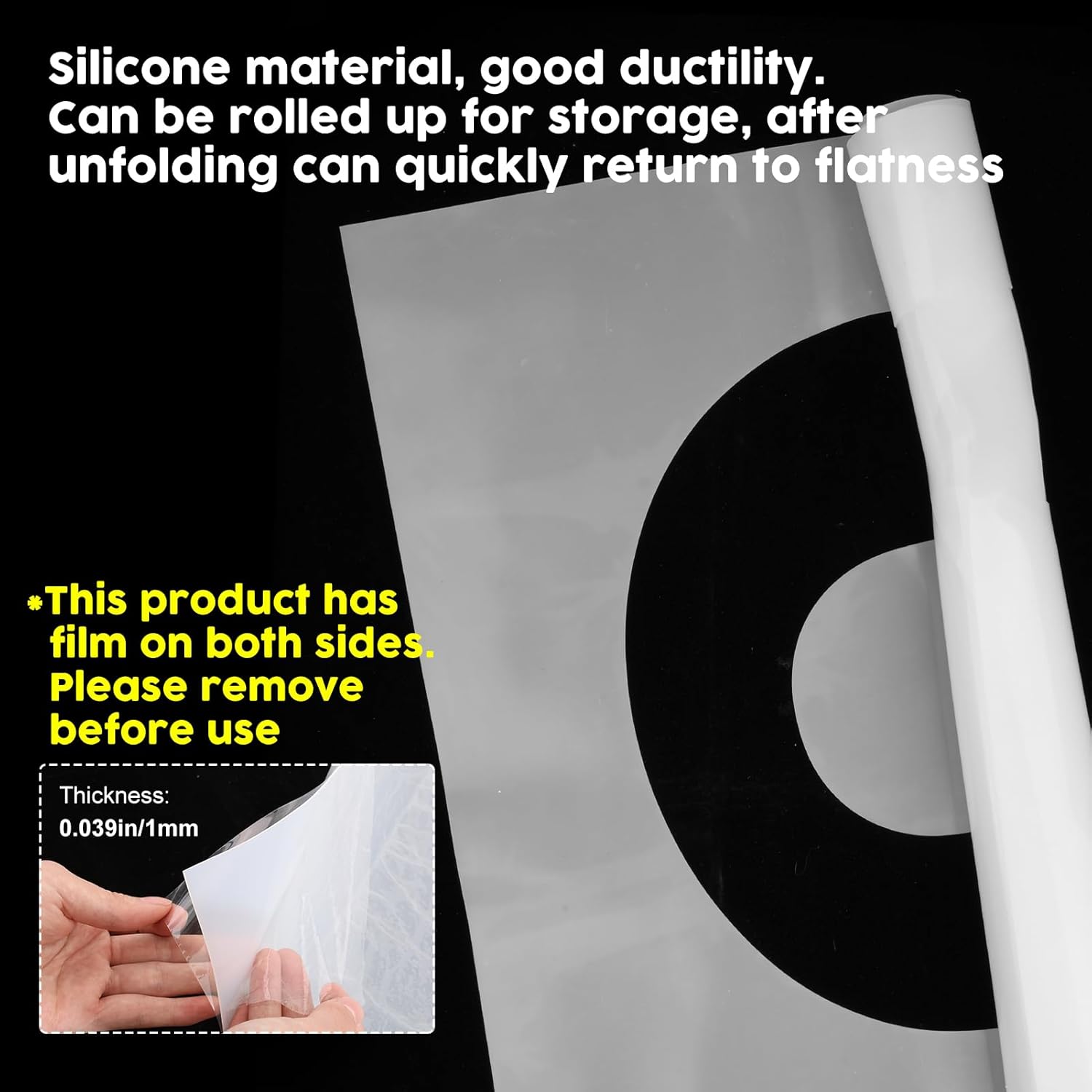 Stop Stencil, 24" Tall Letters for Pavement – Foldable Silicone Reusable Stencil for Asphalt & Concrete – 32"x82" Outer Size, 1mm Thickness – Ideal for Painting Stop Signs & Pavement Lines