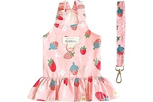 Adorable Princess Puppy Girl Clothes: Small Dog Dress Harness and Leash Set