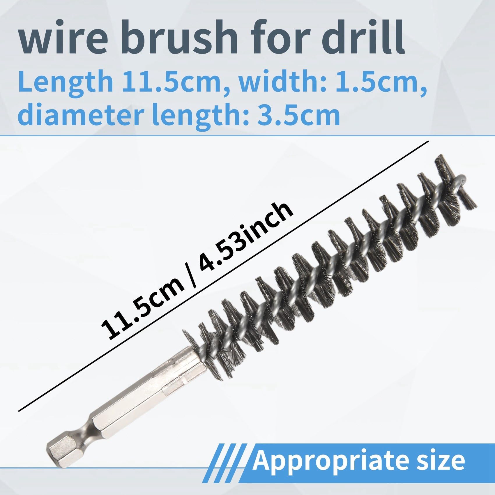 10 x szczotka druciana do wiertarki elektrycznej, szczotka druciana, szczotka ze stali nierdzewnej z uchwytem sześciokątnym