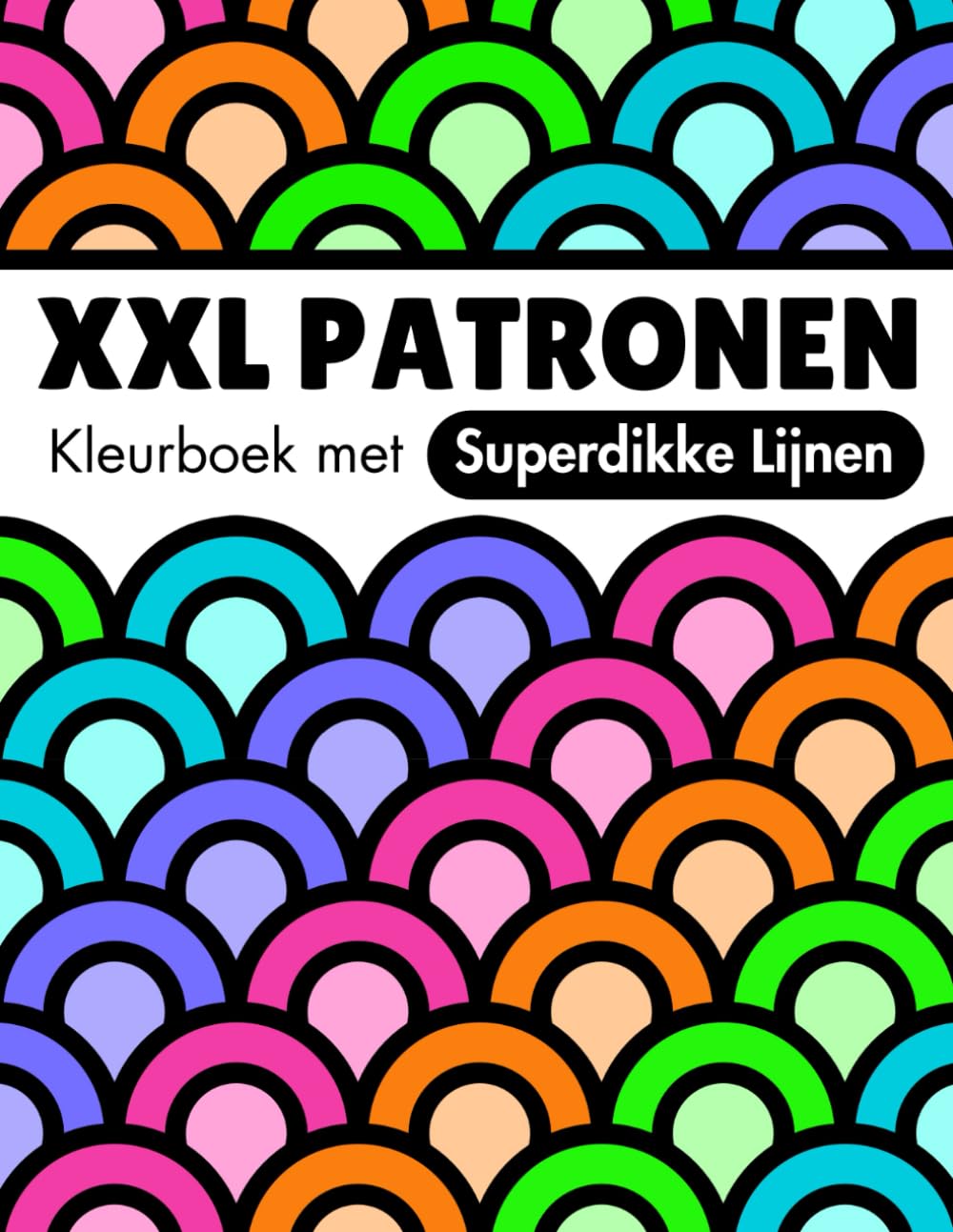 XXL Patronen Kleurboek voor Volwassenen en Senioren: Grote en Eenvoudige Geometrische Ontwerpen met Superdikke Lijnen voor Ontspanning en Visueel Comfort (Kleurboeken met geometrische patronen)