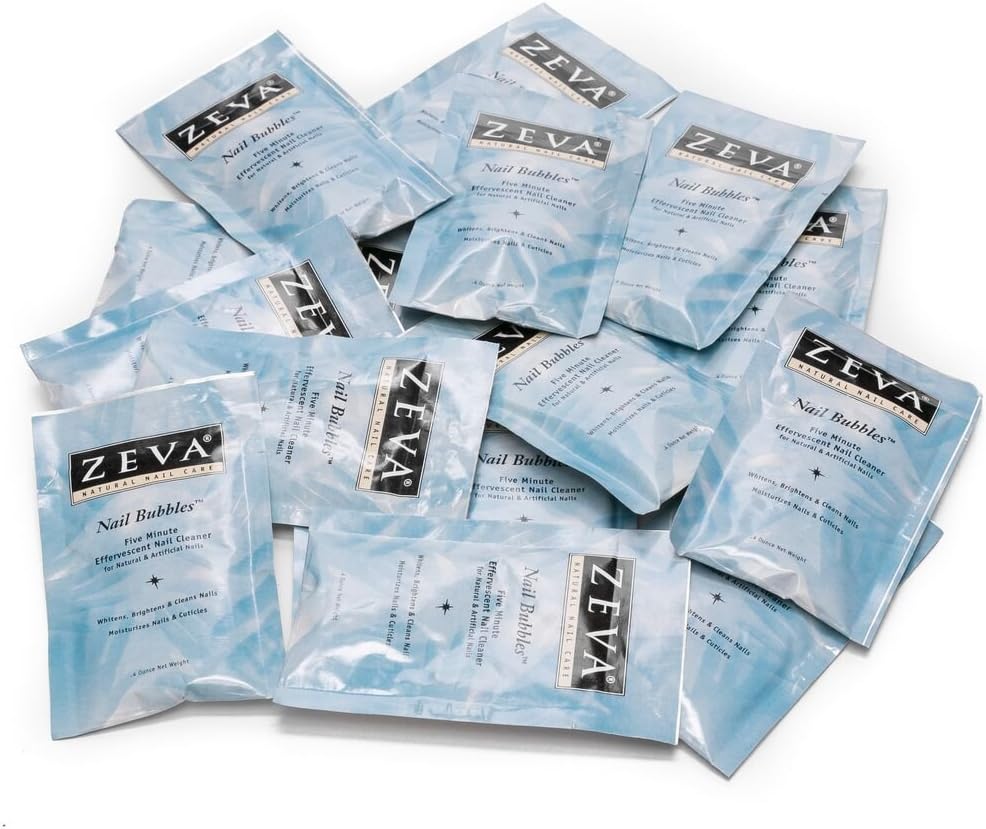 Zeva Nail Bubbles - Nail Whitening Formula. 15 Individual Packets.