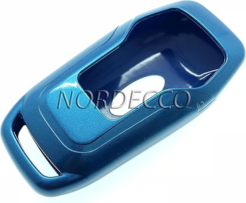 Vista 13 de Nordecco - Carcasa rígida brillante para Ford Fusion Mustang Explorer Edge Lincoln Intelligent 2017-2020 4/5 botón inteligente sin llave remoto Negro