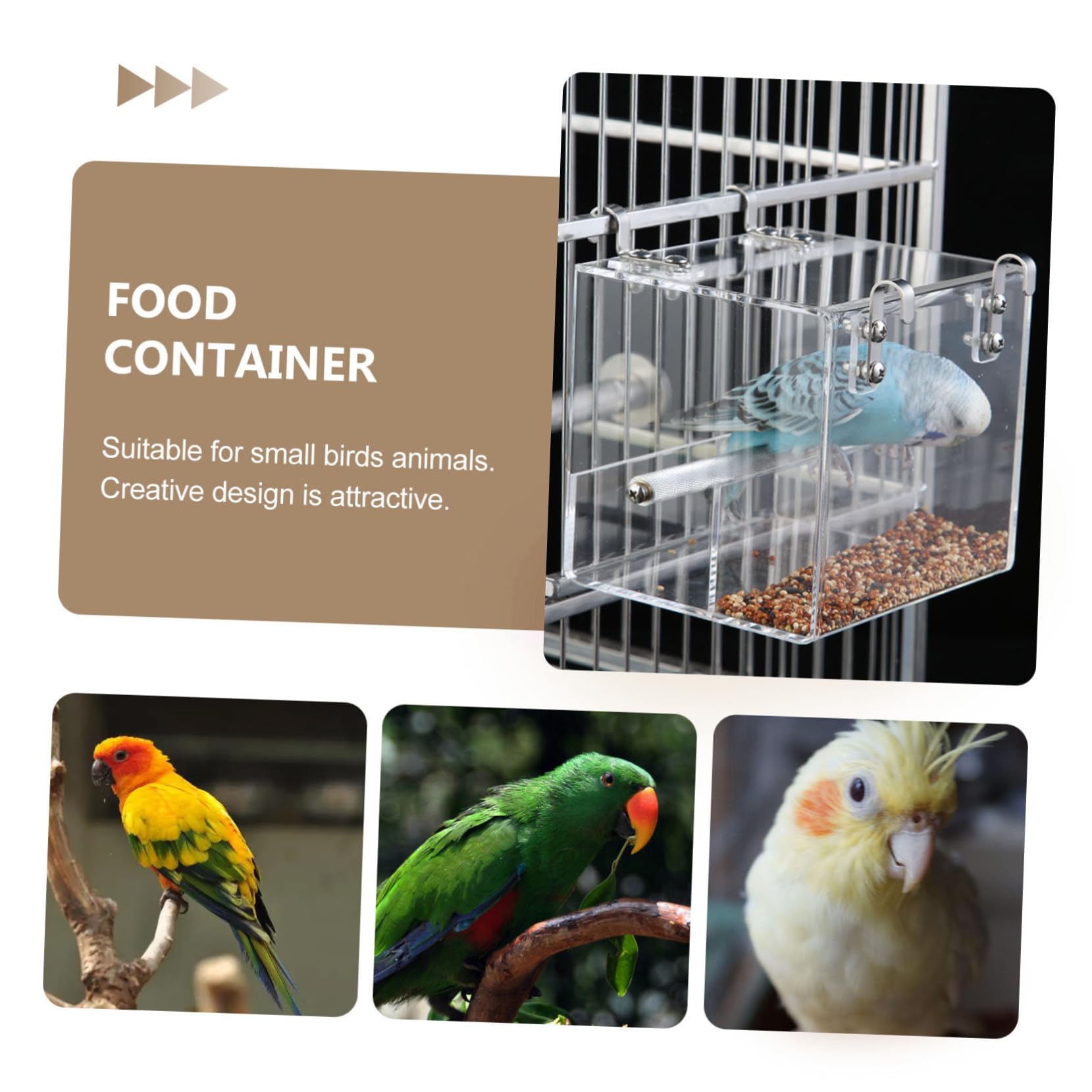 Mangeoire à Oiseaux Automatique pour Perroquet, Plastique, Suspendue