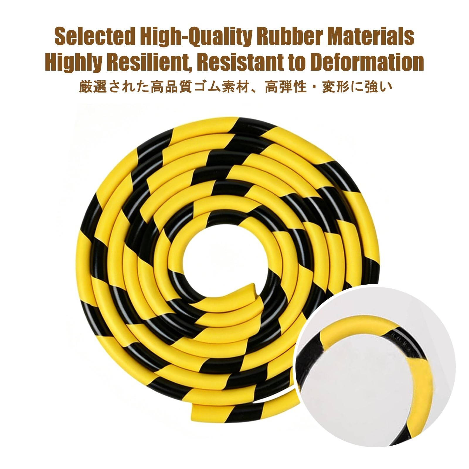 Paraspigoli Tavolo, Giallo Nero Paraspigoli, Facile da Installare e Rimuovere, Adatto per Pareti di Garage, Scaffalature di Magazzini, Attrezzature e Mobili.(W-shaped Style)